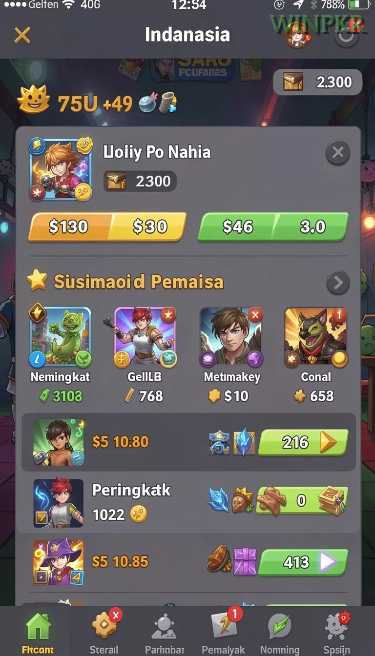 Cuplikan layar RUSA33 — halaman utama